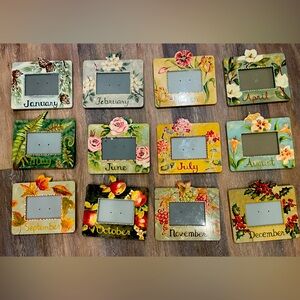 12 Painted Wall frames by month. Includes glass cover for 4x6 pictures.
